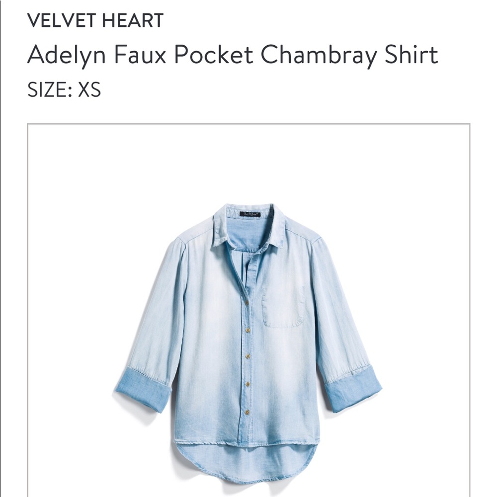 Chambray Faux Pocket Shirt - Stitch Fix